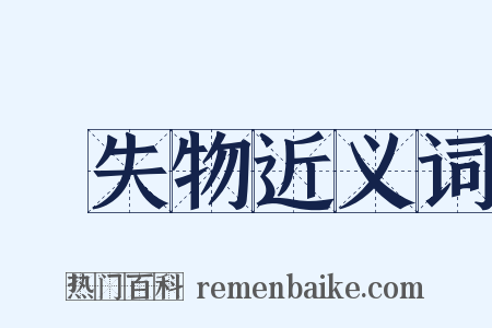 遺失物近义词是什么意思的图片